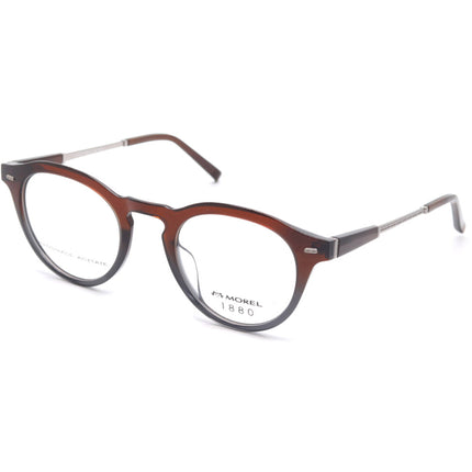 1880 Morel Men's Eyeglasses - Brown Acetate Round Shape Full Rim Frame | 60123M MG02 ,