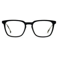 1880 Morel Men's Eyeglasses - Black/Grey Acetate Square Full Rim Frame | 60134M NG10 ,