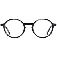 1880 Morel Unisex Eyeglasses - Black/Grey Acetate Round Full Rim Frame | 60144M NG04 ,
