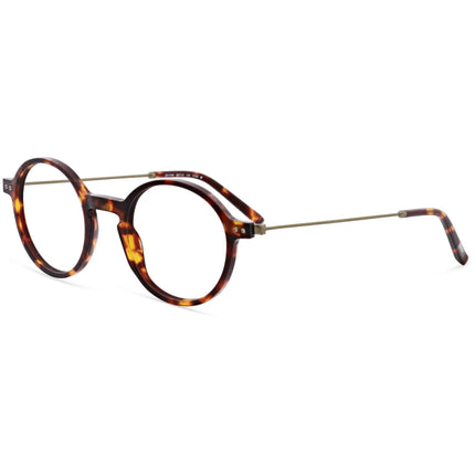 1880 Morel Unisex Eyeglasses - Brown/Gold Acetate Round Full Rim Frame | 60144M TD06 ,