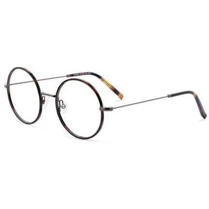 1880 Morel Unisex Eyeglasses - Brown/Grey Metal Round Full Rim Frame | 60159M NT02 ,
