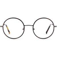 1880 Morel Unisex Eyeglasses - Brown/Grey Metal Round Full Rim Frame | 60159M NT02 ,