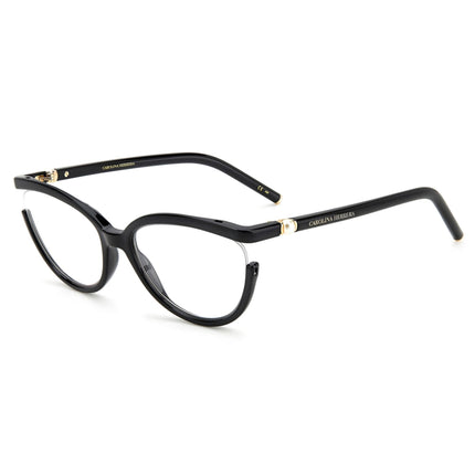 Carolina Herrera Women's Eyeglasses - Black Plastic Oval Full Rim Frame | CH 0005 0807 ,