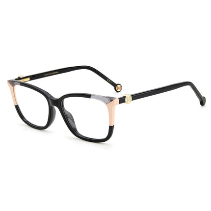 Carolina Herrera Women's Eyeglasses - Black Nude Plastic Full Rim Frame | CH 0055 0KDX ,