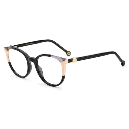 Carolina Herrera Women's Eyeglasses - Black Nude Acetate Oval Frame | CH 0056 0KDX ,