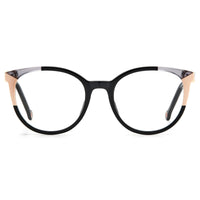 Carolina Herrera Women's Eyeglasses - Black Nude Acetate Oval Frame | CH 0056 0KDX ,