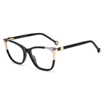 Carolina Herrera Women's Eyeglasses - Black Nude Plastic Cat Eye Frame | CH 0057 0KDX ,