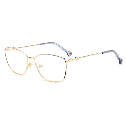 Carolina Herrera Women's Eyeglasses - Gold Blue Rectangular Full Rim | CH 0060 0LKS ,