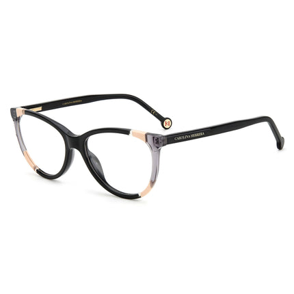 Carolina Herrera Women's Eyeglasses - Black Nude Acetate Cat Eye Frame | CH 0064 0KDX ,