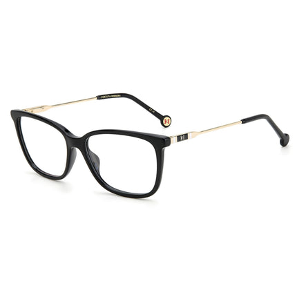 Carolina Herrera Women's Eyeglasses - Black Metal/Plastic Square Frame | CH 0072 0807 ,