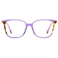 Carolina Herrera Women's Eyeglasses - Violet Havana Square Shape Frame | HER 0165 0HKZ ,