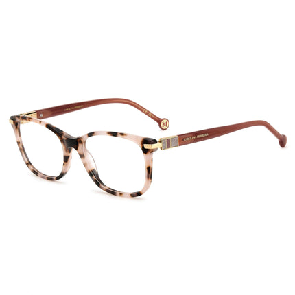 Carolina Herrera Women's Eyeglasses - Pink Havana Gold Square Frame | HER 0201 0H4V ,