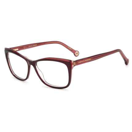 Carolina Herrera Women's Eyeglasses - Burgundy Red Cat Eye Shape Frame | HER 0208 0C8C ,