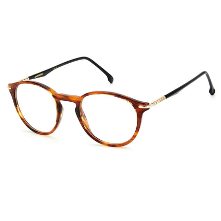 Carrera Unisex Eyeglasses - Brown Horn Metal/Plastic Round Full Rim Frame | 284 0EX4 ,
