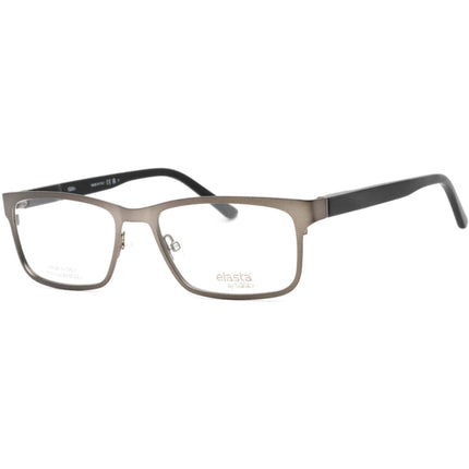 Elasta Men's Eyeglasses - Matte Dark Ruthenium Rectangular Full Rim | E 3128 0R80 ,