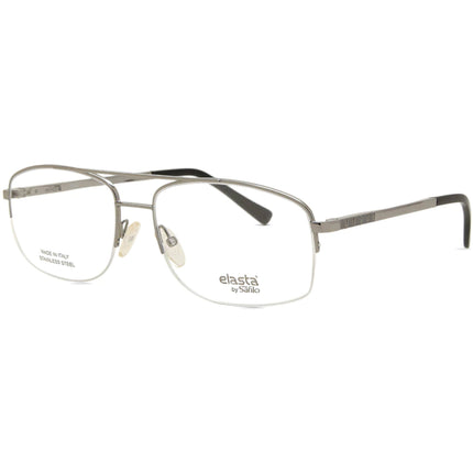 Elasta Men's Eyeglasses - Ruthenium Metal Pilot Half Rim Frame Demo Lens | E 7246 06LB ,