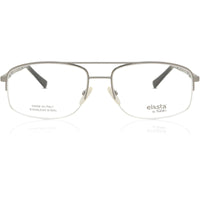 Elasta Men's Eyeglasses - Ruthenium Metal Pilot Half Rim Frame Demo Lens | E 7246 06LB ,