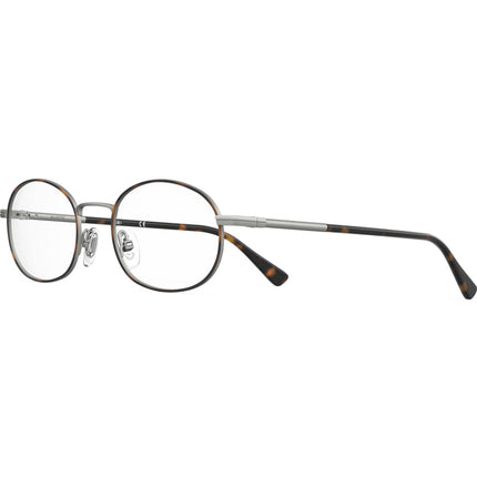 Elasta Men's Eyeglasses - Havana Grey Metal Full Rim Frame Demo Lens | E 7247 0AB8 ,