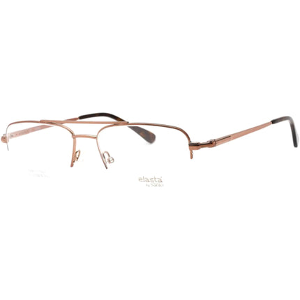 Elasta Men's Eyeglasses - Light Brown Metal Pilot Shape Half Rim Frame | E 7251 0TUI ,