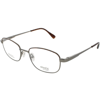 Elasta Men's Eyeglasses - Havana Grey Metal Rectangular Full Rim Frame | E 7252 0AB8 ,