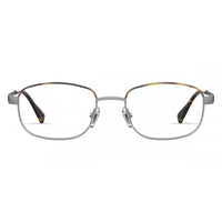 Elasta Men's Eyeglasses - Havana Grey Metal Rectangular Full Rim Frame | E 7252 0AB8 ,