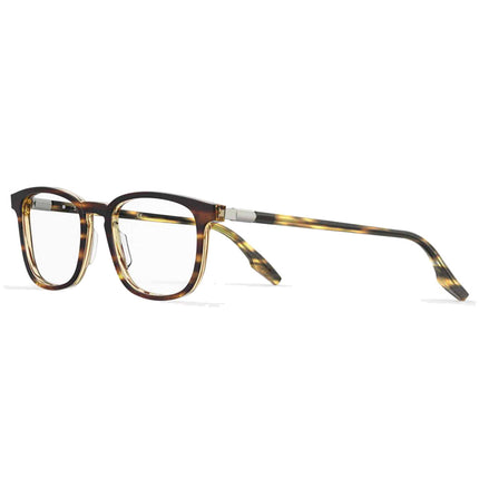 Elasta Men's Eyeglasses - Striped Brown Metal/Plastic Square Full Rim | E 8002 0KVI ,