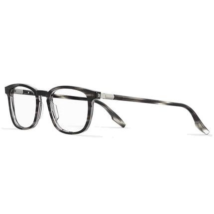 Elasta Men's Eyeglasses - Striped Grey Metal/Plastic Square Full Rim | E 8002 0PZH ,