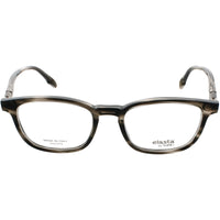 Elasta Men's Eyeglasses - Striped Grey Metal/Plastic Square Full Rim | E 8002 0PZH ,