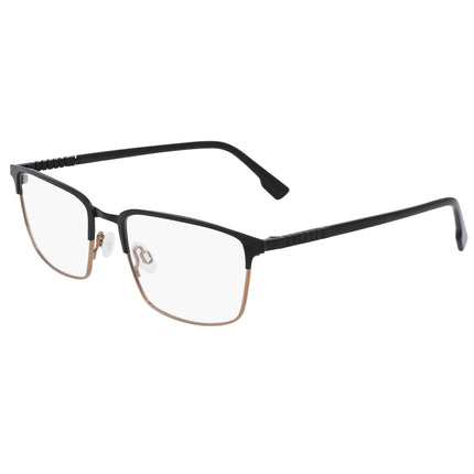 Flexon Men's Eyeglasses - Matte Black Metal Rectangular Full Rim Frame | E1128 002 ,