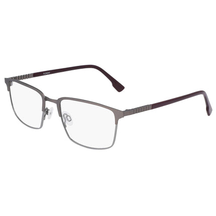 Flexon Men's Eyeglasses - Matte Gunmetal Metal Rectangular Full Rim Frame | E1128 072 ,