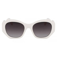 Karl Lagerfeld Women's Sunglasses - White Plastic Cat Eye Full Rim Frame | KL6146S 105 ,