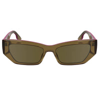 Karl Lagerfeld Unisex Sunglasses - Light Brown Plastic Cat Eye Frame | KL6160S 210 ,