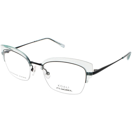 Koali Morel Women's Eyeglasses - Blue/Black Cat Eye Half Rim | Camelia 20071K BN23 ,