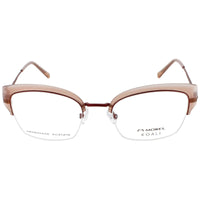 Koali Morel Women's Eyeglasses - Crystal/Red Cat Eye Half Rim | Camelia 20071K MR24 ,