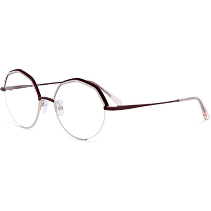 Koali Morel Women's Eyeglasses - Gold/Red Geometric Half Rim | Celtis 2 20116K DR03 ,