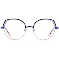 Koali Morel Women's Eyeglasses - Blue/Gold Metal Cat Eye Frame | Celtis 2 20117K DB04 ,