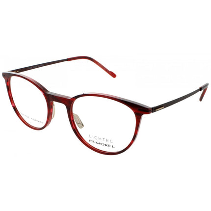 Lightec Morel Women's Eyeglasses - Red Horn Acetate Frame | Omicron 16 30087L RR05 ,