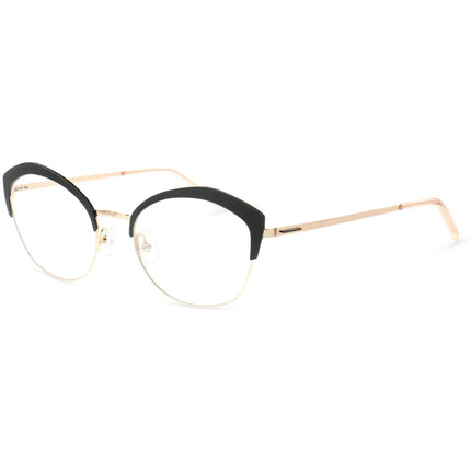 Lightec Morel Women's Eyeglasses - Black/Gold Full Rim Frame | Omicron 36 30200L NP09 ,