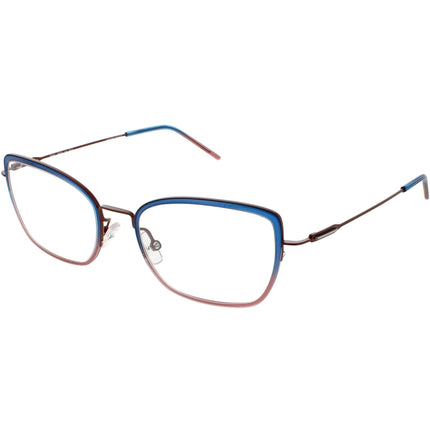 Lightec Morel Women's Eyeglasses - Pink/Blue Metal Cat Eye | Omicron 44 30234L PB01 ,