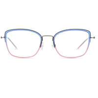 Lightec Morel Women's Eyeglasses - Pink/Blue Metal Cat Eye | Omicron 44 30234L PB01 ,