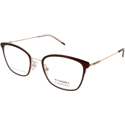 Lightec Morel Women's Eyeglasses - Brown/Gold Square Frame | Omicron 44 30235L MP06 ,