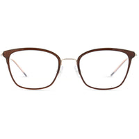 Lightec Morel Women's Eyeglasses - Brown/Gold Square Frame | Omicron 44 30235L MP06 ,