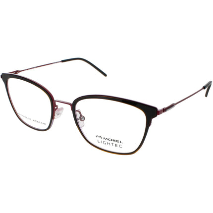 Lightec Morel Women's Eyeglasses - Black/Red Square Frame | Omicron 44 30235L NN05 ,