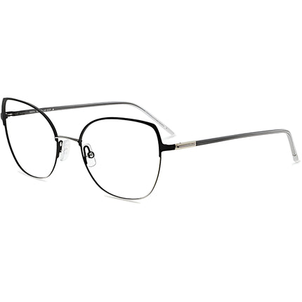 Lightec Morel Women's Eyeglasses - Black Metal Cat Eye Frame | Omicron 48 30251L ND07 ,