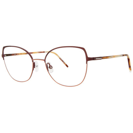 Lightec Morel Women's Eyeglasses - Dark Red Cat Eye Frame | Omicron 48 30251L RM09 ,