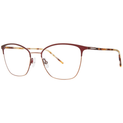 Lightec Morel Women's Eyeglasses - Red Metal Cat Eye Frame | Omicron 48 30252L PD11 ,