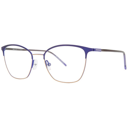 Lightec Morel Women's Eyeglasses - Dark Plum Metal Cat Eye | Omicron 48 30252L PD12 ,