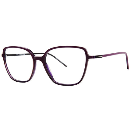 Lightec Morel Women's Eyeglasses - Plum Acetate Square Frame | Omicron 50 30277L NP10 ,