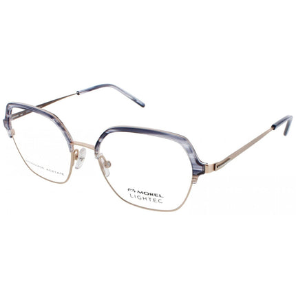 Lightec Morel Women's Eyeglasses - Grey Geometric Full Rim | Omicron 52 30283L GD04 ,