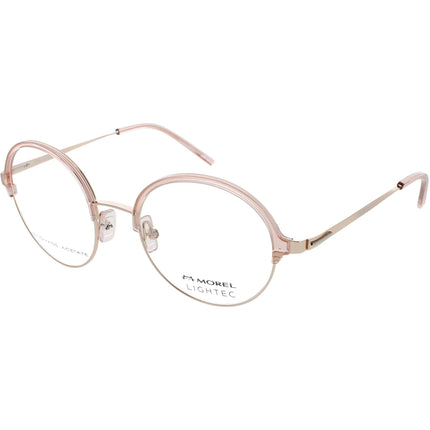Lightec Morel Women's Eyeglasses - Pink/Rose Gold Round Frame | OMICRON 49 30285L PD11 ,